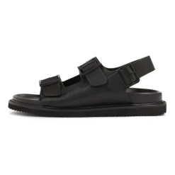Sandales en cuir avec boucle métallique