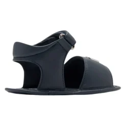Sandales en cuir d'agneau Nappa avec logo métallique 3D