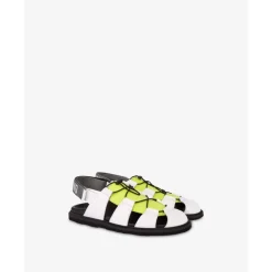 Sandales en cuir de veau et nylon