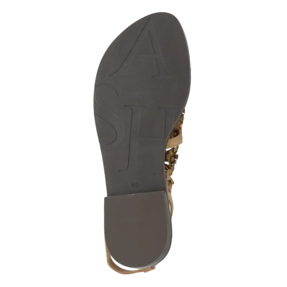 Sandales en cuir à franges