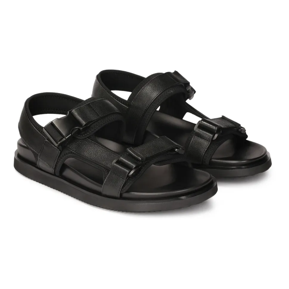 Sandales en cuir pour hommes avec brides réglables