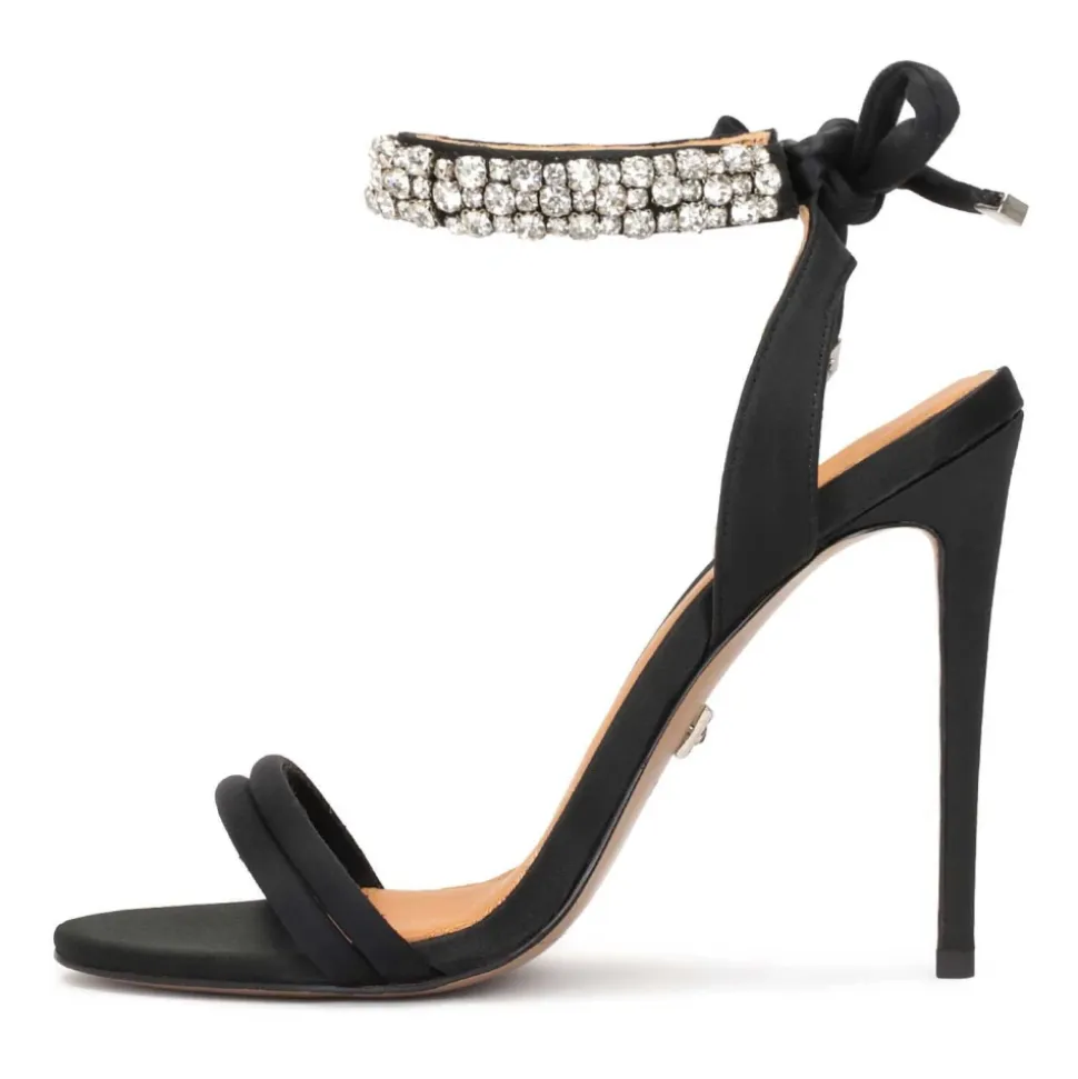 Sandales en textile avec bracelet bijou