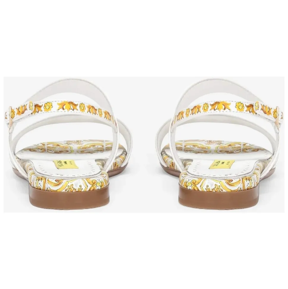 Sandales Fille en Cuir Maiolica Jaune