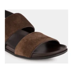 Sandales Fussbett en daim marron