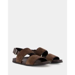 Sandales Fussbett en daim marron