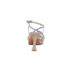 Sandales Lurex Or/Argent Nuit Beige