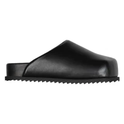 Sandales noires en cuir vegan