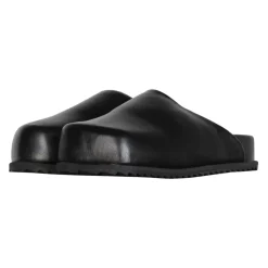 Sandales noires en cuir vegan