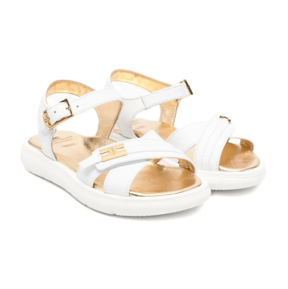 Sandales Plates en Cuir avec Brides