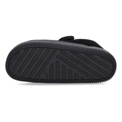 Sandales plates noires avec fermeture velcro