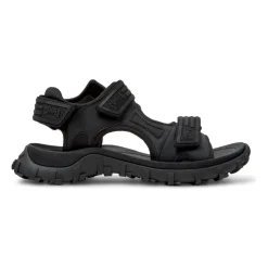 Sandales plates noires pour hommes