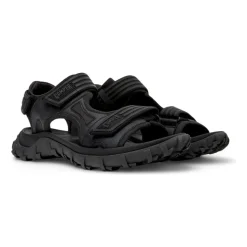 Sandales plates noires pour hommes