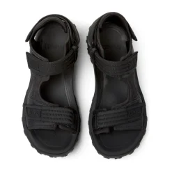 Sandales plates noires pour hommes