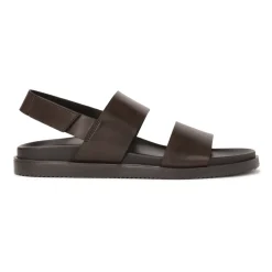 Sandales pour hommes en cuir marron