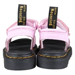 Sandales Roses en Cuir avec Fermeture Velcro