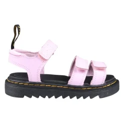 Sandales Roses en Cuir avec Fermeture Velcro