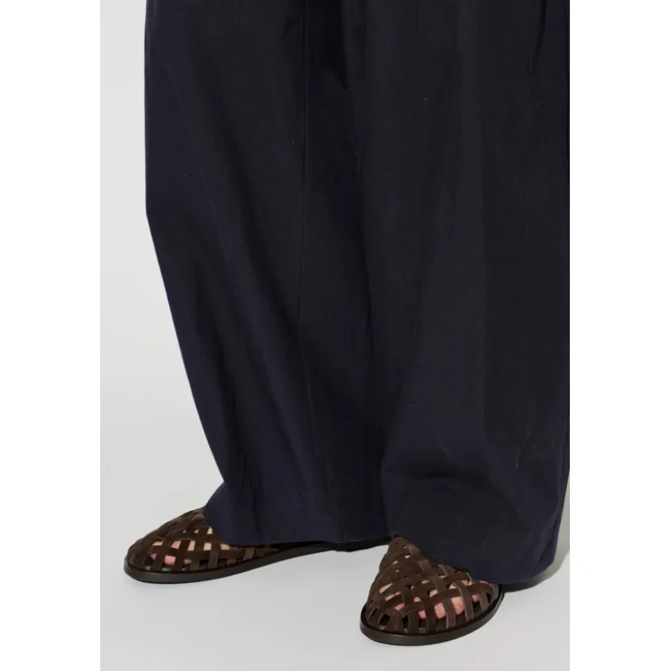 Sandales Tissées en Daim et Nubuck