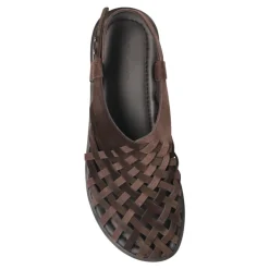 Sandales Tissées en Daim et Nubuck