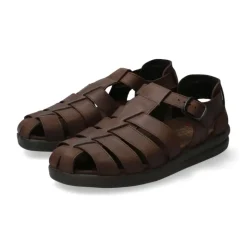 Sandalette homme marron foncé