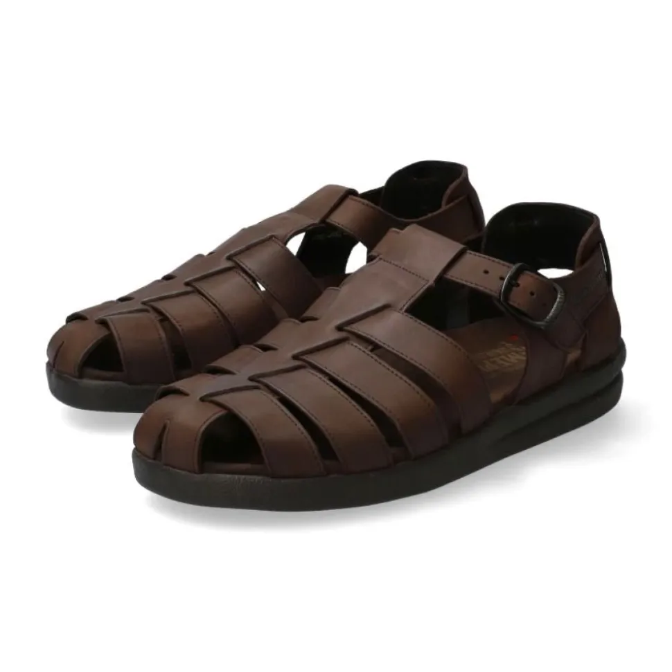 Sandalette homme marron foncé