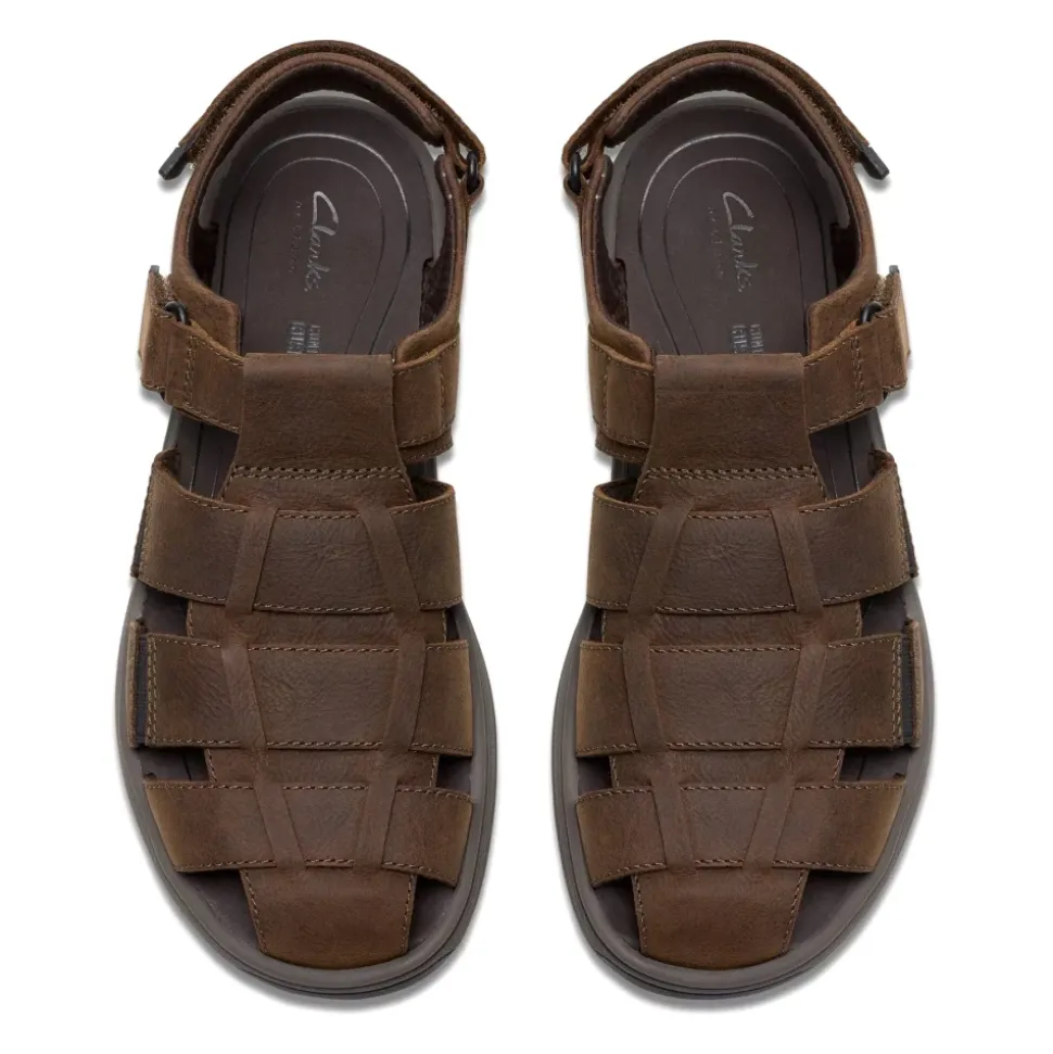 Sandalette homme marron - version large