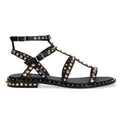 Sandalette PRECIOUS 03 en cuir noir