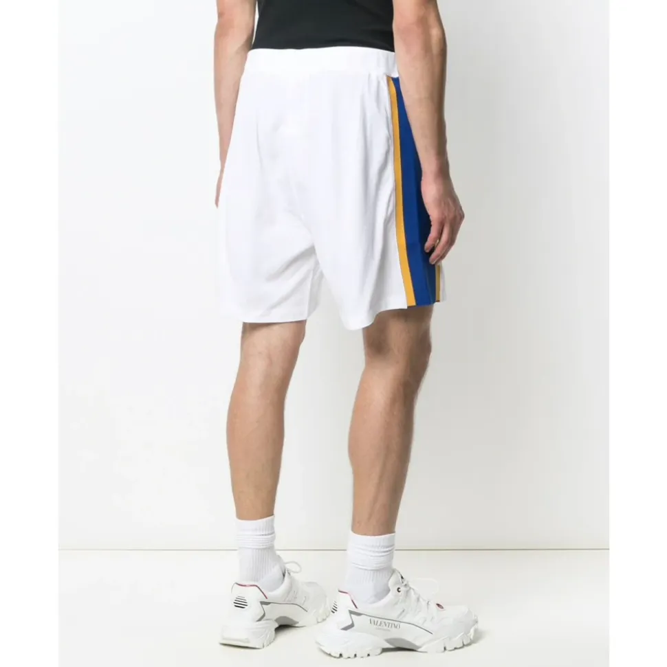 Short de sport à bandes latérales et logo