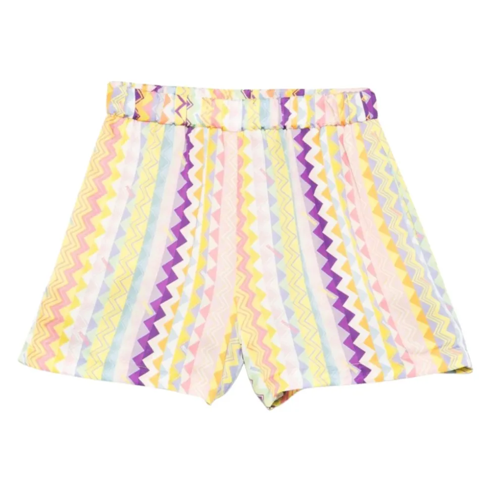 Shorts en viscose zig zag