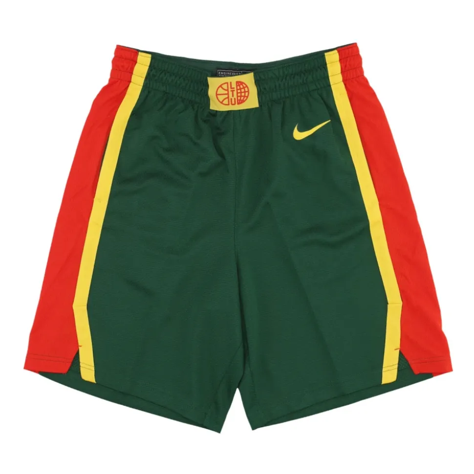 Shorts Équipe de Basket Lituanie Vert/Rouge