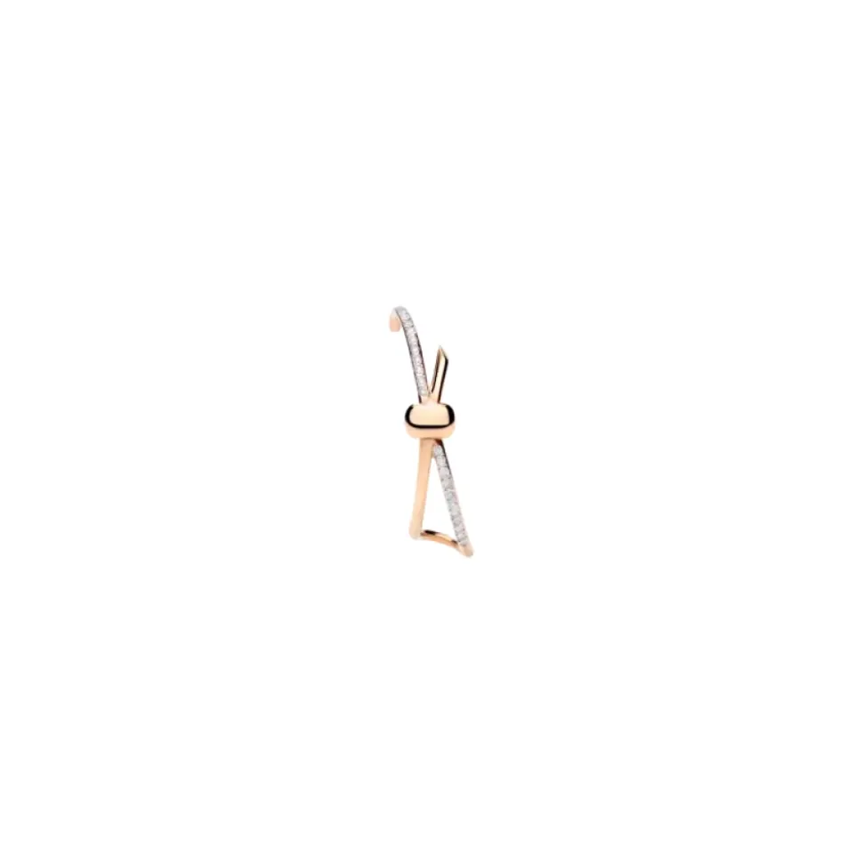 Single Ear Cuff Together en Or Rose et Diamants