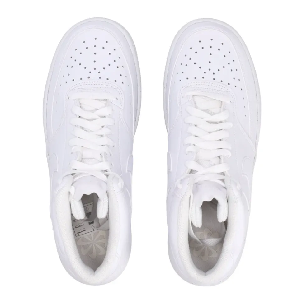 Sneaker en Cuir Blanc avec Logo Brodé