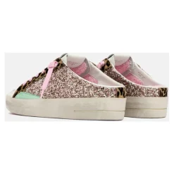 Sneaker Multicolor à Paillettes avec Détails Léopard