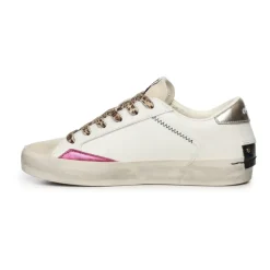 Sneakers en Cuir avec Détails Métalliques