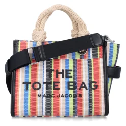 Stripe Mesh Small Tote Bag