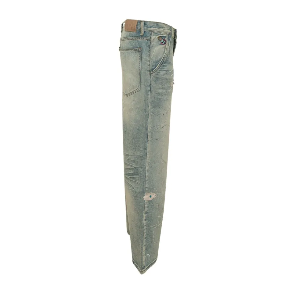 Studded Face Jeans
