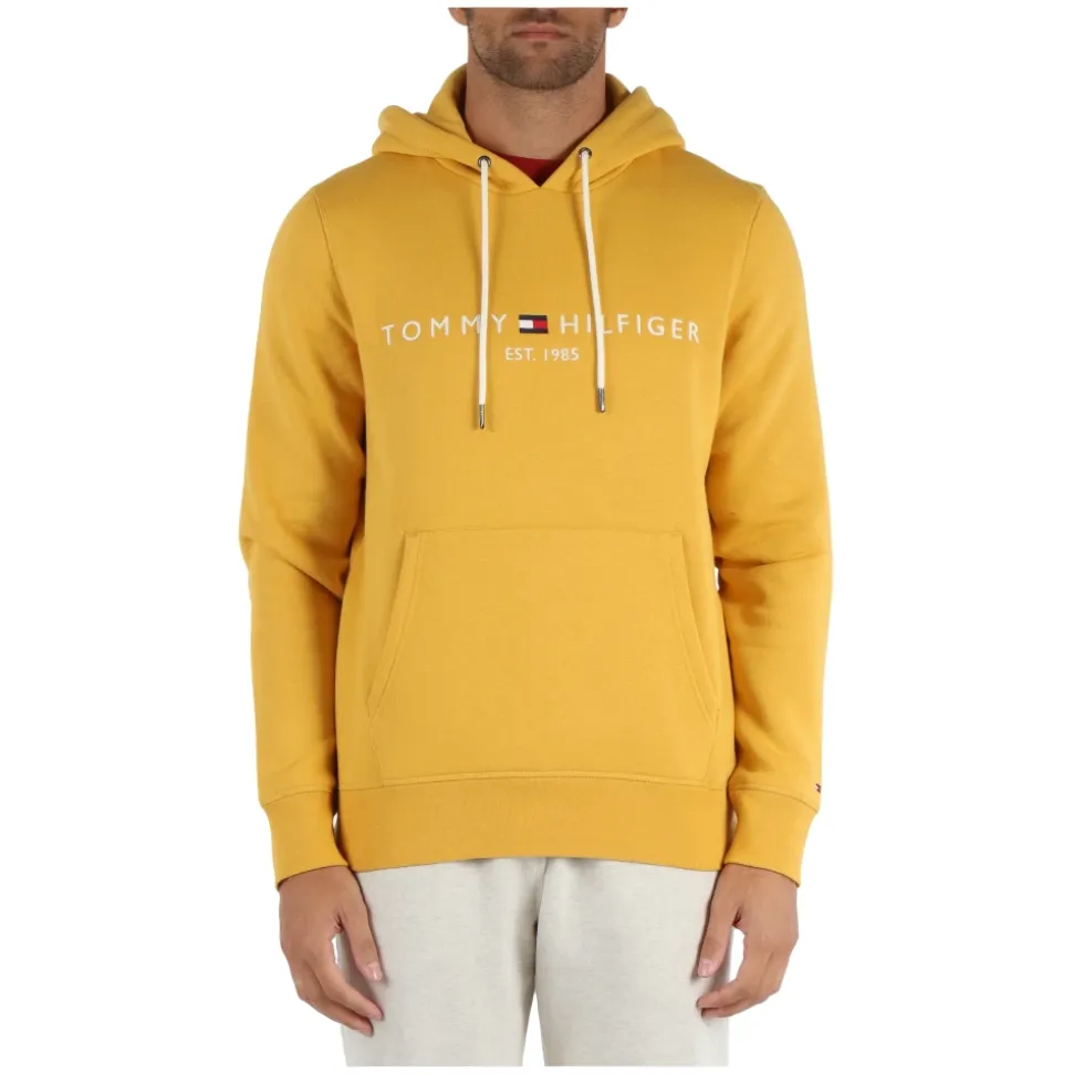 Sweat à capuche en coton avec broderie logo