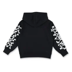 Sweat à capuche manches squelette