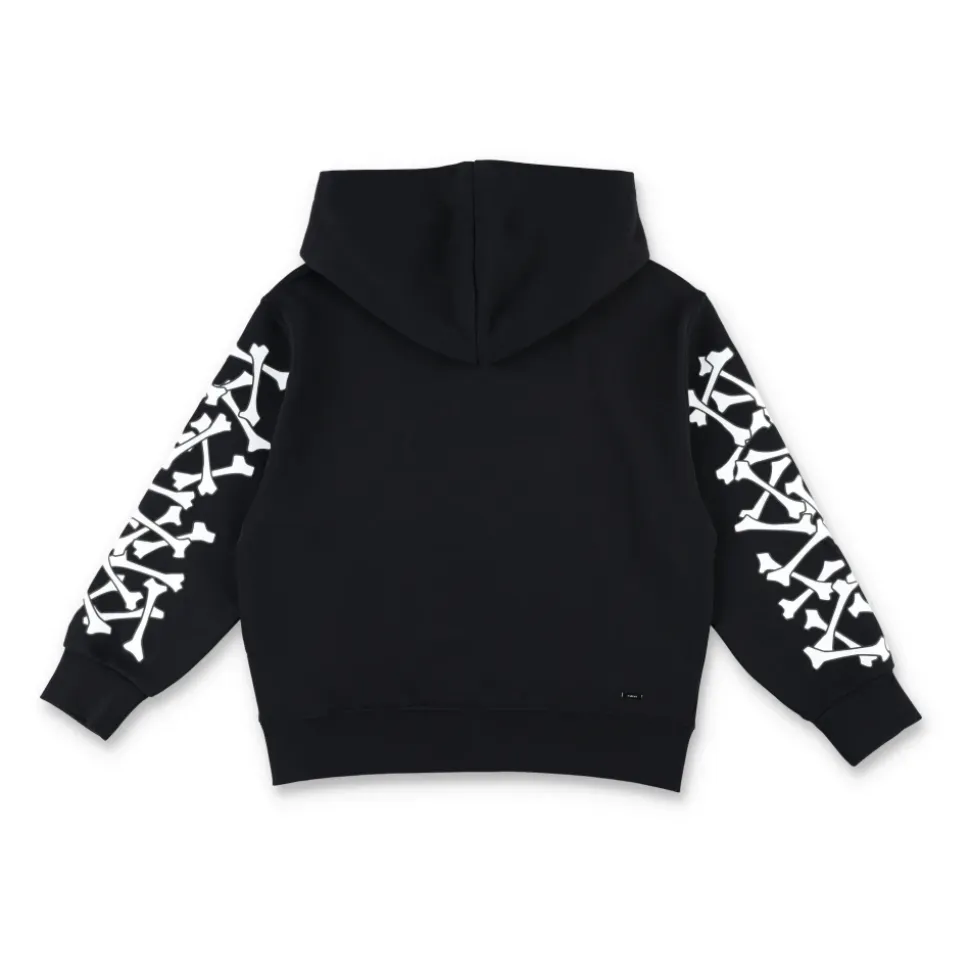 Sweat à capuche manches squelette