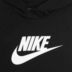 Sweat à capuche noir et blanc avec poche kangourou