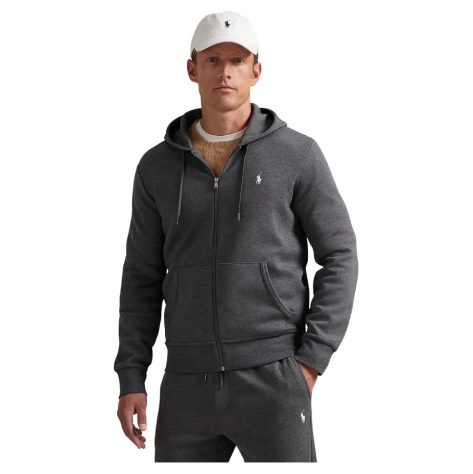 Sweat à capuche zippé en maille double