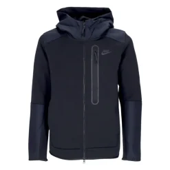 Sweat à capuche zippé en polaire technique Noir