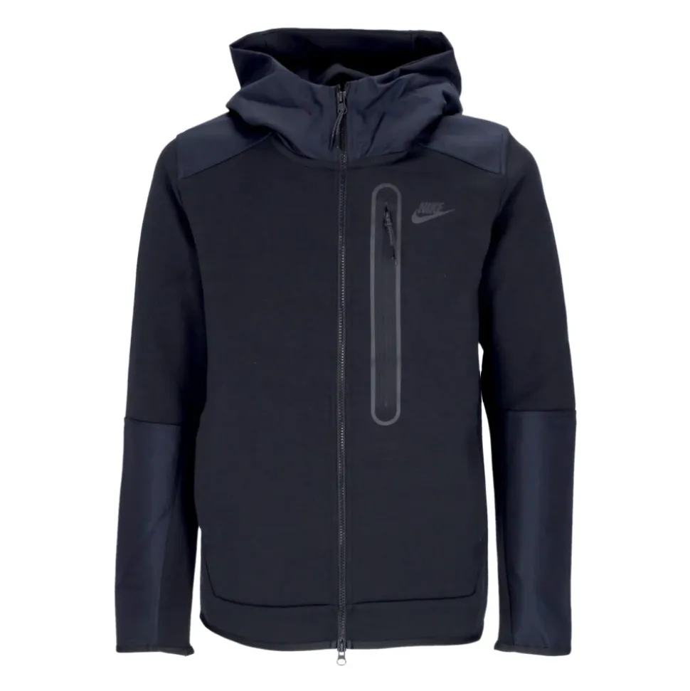 Sweat à capuche zippé en polaire technique Noir