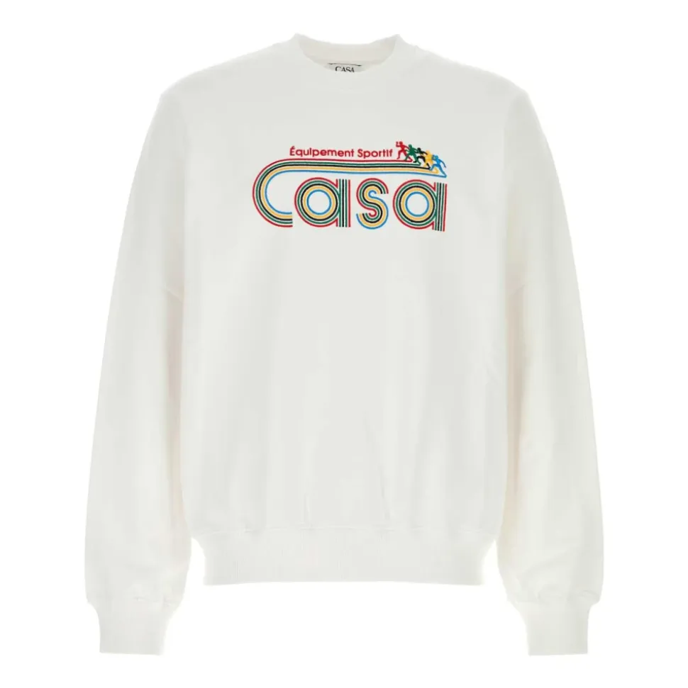 Sweat-shirt Blanc en Coton