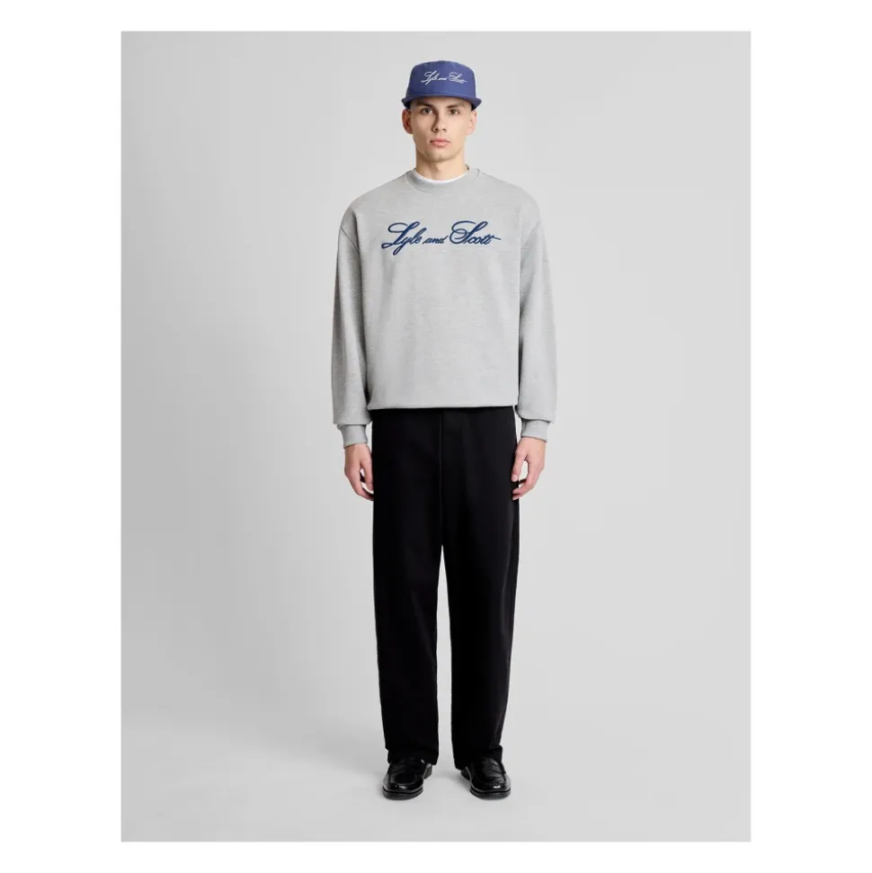 Sweatshirt à col rond avec logo Script