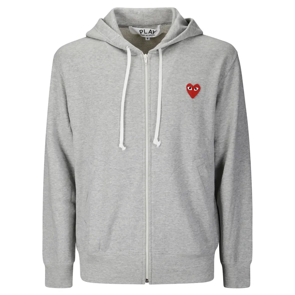 Sweat-shirt à fermeture éclair avec emblème rouge