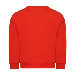 Sweat-shirt Rouge en Coton avec Tigre Porte-Bonheur