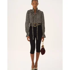 Tie-front Ruffled Blouse