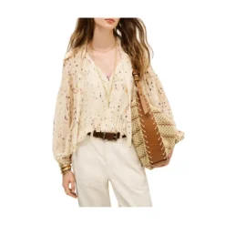 Top Charme Romantique avec Broderies Délicates