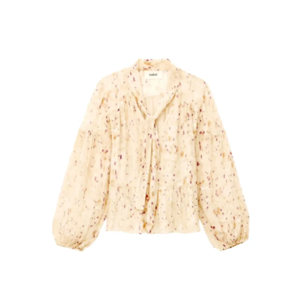 Top Charme Romantique avec Broderies Délicates