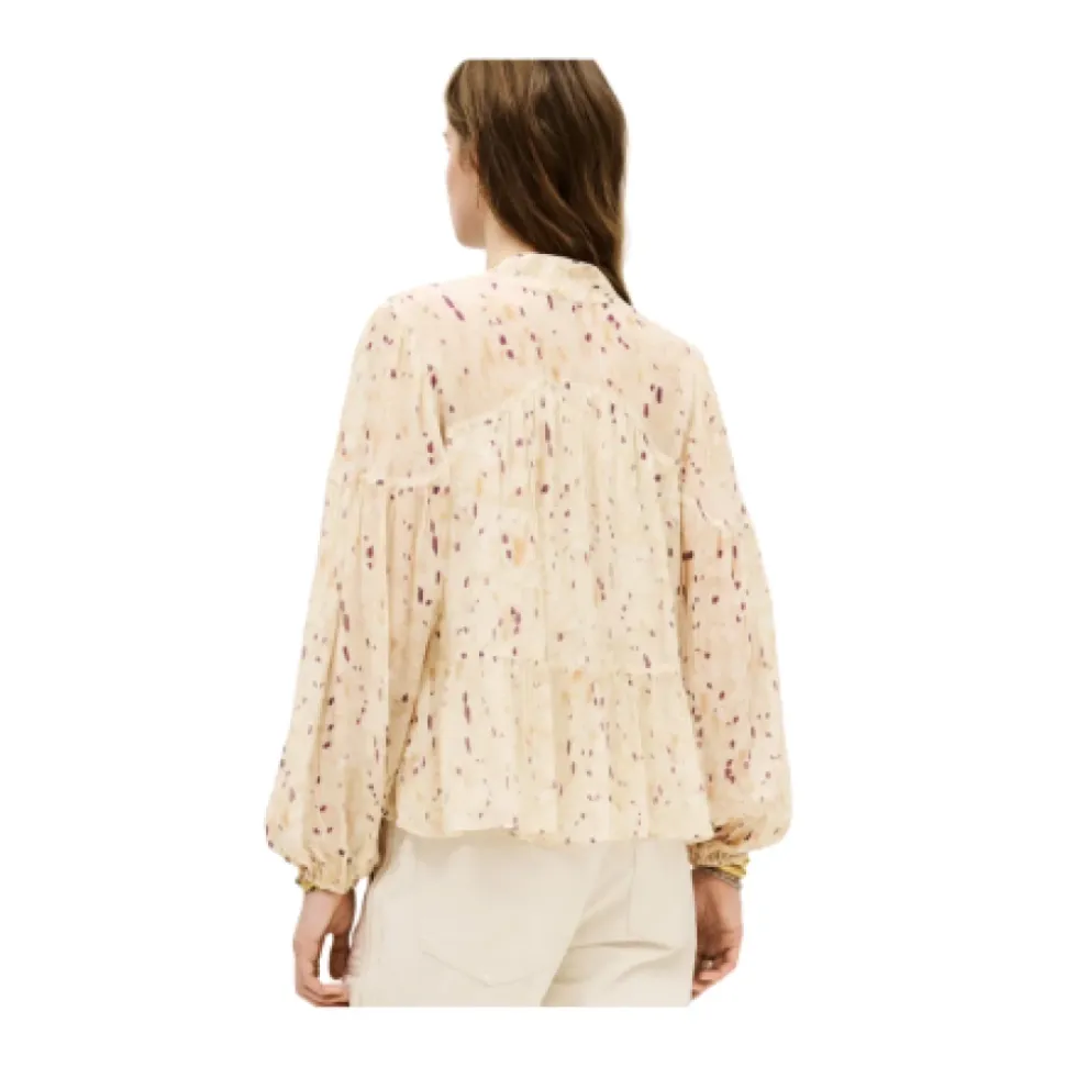 Top Charme Romantique avec Broderies Délicates